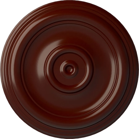 Ekena Millwork Traditional Ceiling Medallion (Fits Canopies up to 2 3/4"), 12"OD x 1"P, Brushed Mahogany CM12TRBMF
